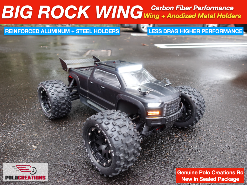 Carbon Fiber Wing UPGRADED for ARRMA BIG ROCK High End Products + 
