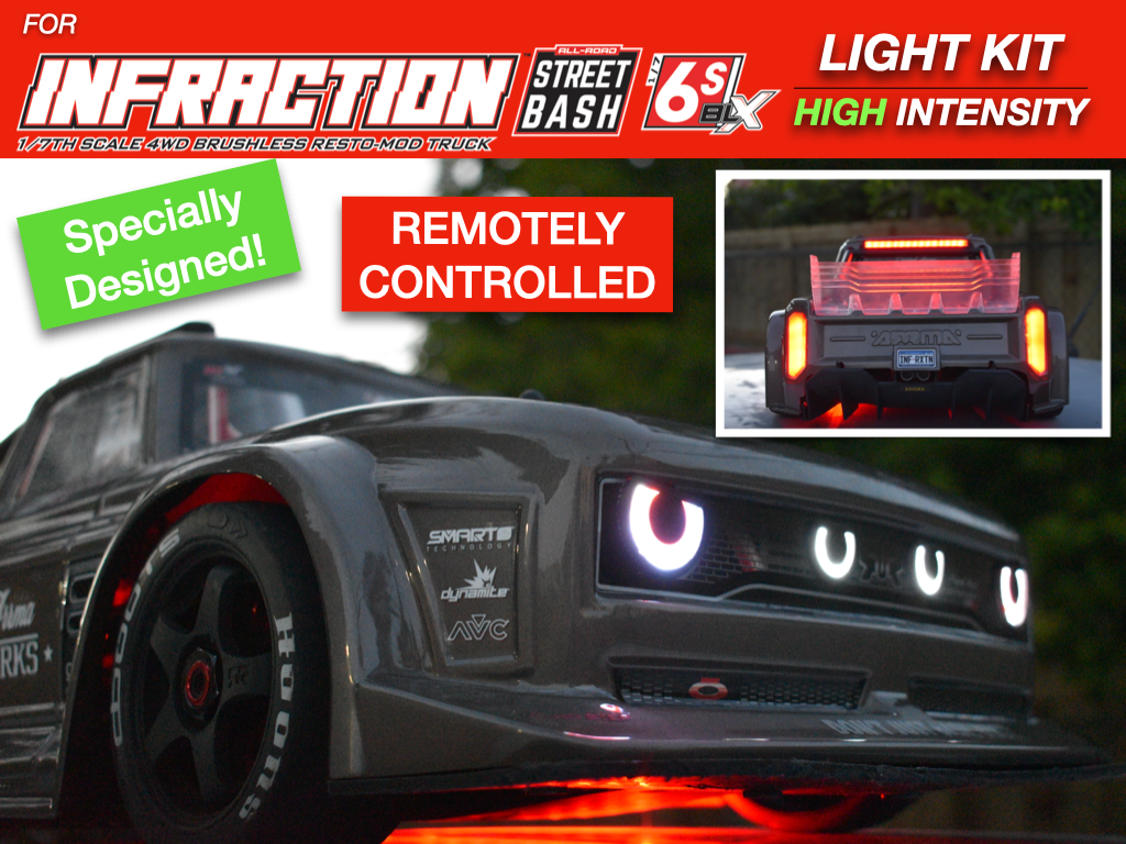 Light Kit for Arrma Infraction 6s + Smart Stop Light Bar + Stop Smart