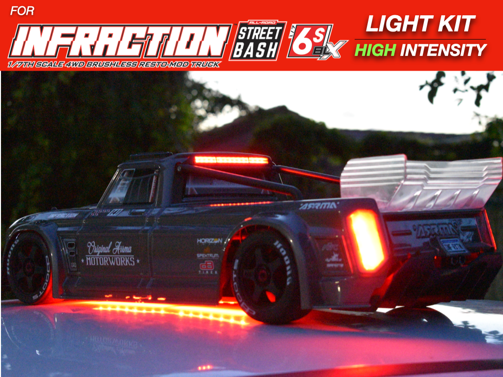 Light Kit for Arrma Infraction 6s + Smart Stop Light Bar + Stop Smart
