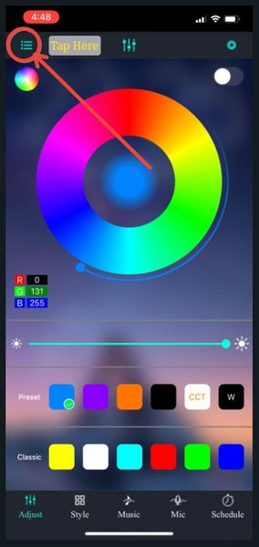 How to use the Bluetooth Controller or Multicolor Lights