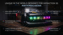 Load image into Gallery viewer, Arrma Infraction 3S BLX / 223S DSC 4X4 RGB Screen Matrix LED Grill | 7 Modes + Endless Custom Combos | Plug &amp; Play