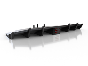 Rear Diffuser Fully Functional With F1 Style Tail Lights for Traxxas Corvette Stingray