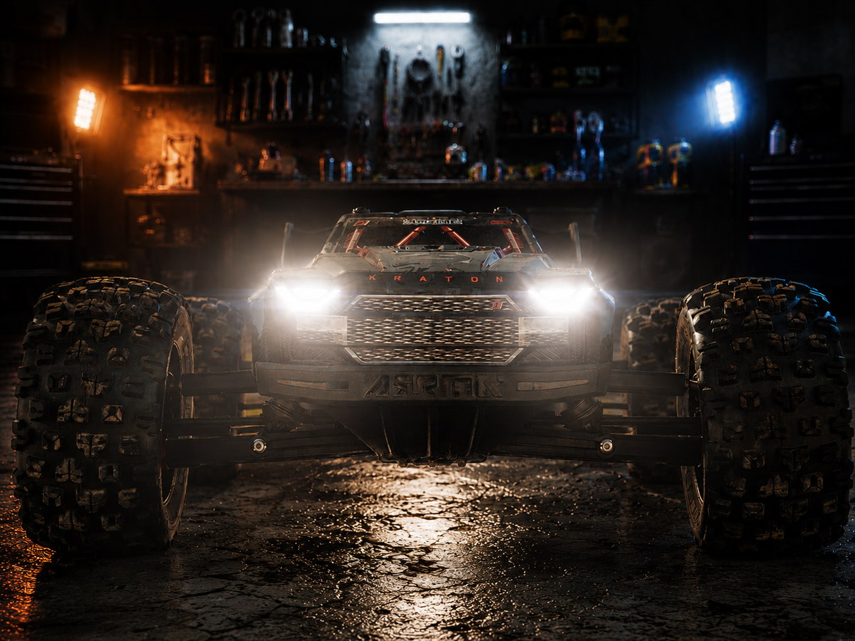Scale Headlights and Taillights for 1/8 KRATON 6S EXB 4X4 RTR Brushles ...