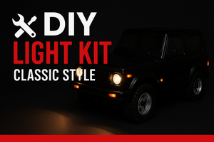 Light Kit for Arrma Losi Traxxas Axial Headlights + Taillights + Bezels and Lenses + Power Distribution Block DIY