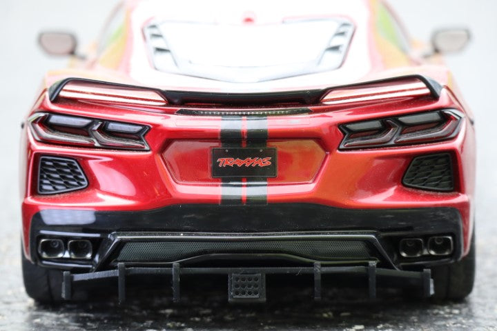 Rear Diffuser Fully Functional With F1 Style Tail Lights for Traxxas Corvette Stingray