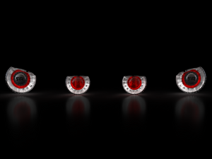 Headlights For Outcast 1/5 EXB White Red Angry Style Late 2023 Model Compatible W/ All Versions