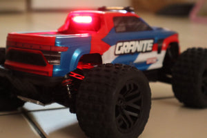 Arrma Granite Grom 1/18 Roof Light Bar Unbreakable plus Stop Light Bar Plug and Play Switch + Power Distribution Board