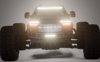 Light Kit for Arrma Big Rock 1/10 BLX Headlights Light Bar Taillights Stop Lights DIY No Soldering Required