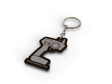 Load image into Gallery viewer, Acrylic Black Mirror Keychain for RC Car Toy Enthusiasts with Chain and Ring - Premium Accessory