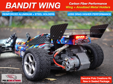Load image into Gallery viewer, Carbon Fiber Wing Spoilers UPGRADED for TRAXXAS BANDIT FULL KIT VXL XL5