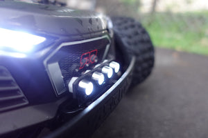 Arrma Talion EXB Front and Rear Lights Chrome ABS Frames Metal Brackets