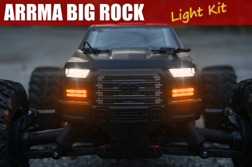 Arrma Big Rock Lights Multi Color Underglow Neon Kit Remote Control LED Headlight Light Bar Taillights