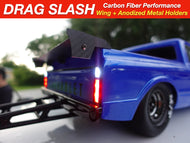 Carbon Fiber Wing Performance Part for Traxxas Drag Slash All Versions + Anodized Metal Holders