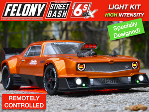 Arrma FELONY 6s Lights Kit  LED Headlight Light Bar Taillights (Custom Color)