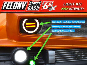 Arrma FELONY 6s Lights Kit Power Distribution Board LED Headlight Light Bar Taillights