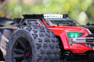 Roof Rack Body Protector Light Bars Stop White and Red for Arrma Kraton 6s