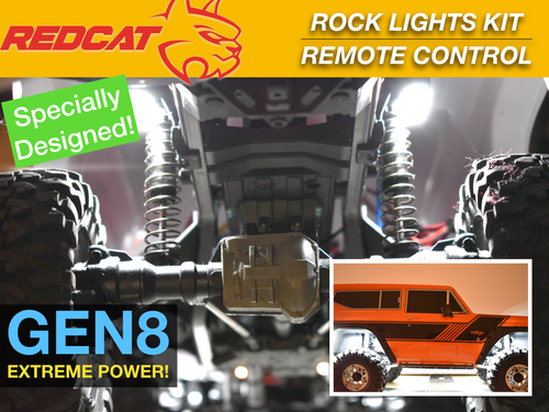 Rock Lights Extreme Intensity for Redcat Gen8 Scout II + Remote Control with 80 Modes