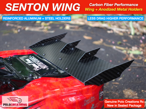 Carbon Fiber Wing Spoilers UPGRADED for ARRMA SENTON BLX MEGA Full Kit