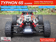 Carbon Fiber Front Shock Guards for TYPHON 6S Full Set + Hardware