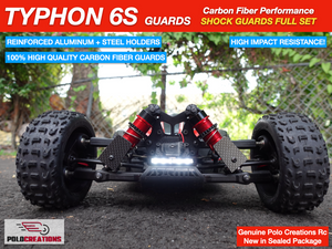Carbon Fiber Front Shock Guards for TYPHON 6S Full Set + Hardware