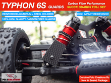 Load image into Gallery viewer, Carbon Fiber Front Shock Guards for TYPHON 6S Full Set + Hardware