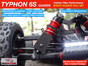 Carbon Fiber Front Shock Guards for TYPHON 6S Full Set + Hardware