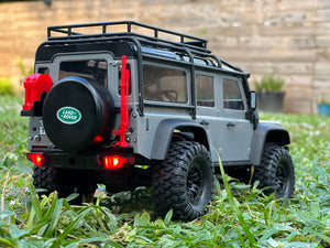 Rear Bumper with Lights + Red lenses for TRX4 Mini Defender Plug & Play