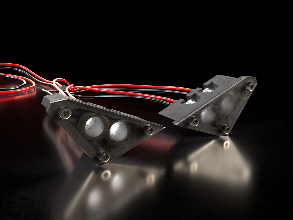 Colored Axial Ryft RBX10 Scale Headlights + Smoked Lenses High Intensi ...