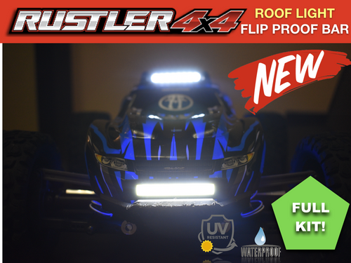 LED Light Bar Roof For Traxxas 6728 Rustler 4x4 VXL XL5 waterproof Roof Rack TRA