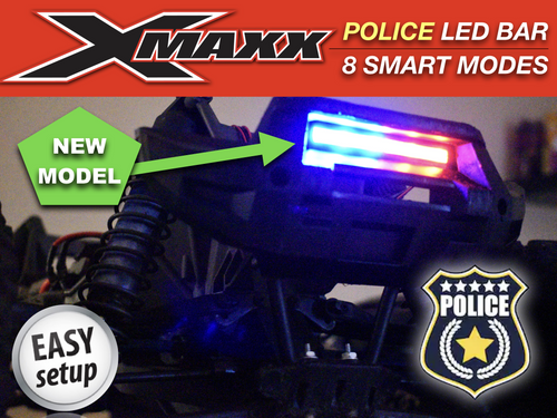 Police LED Lights Kit For X-Maxx 6s 8s Traxxas by Polo Creations Rc