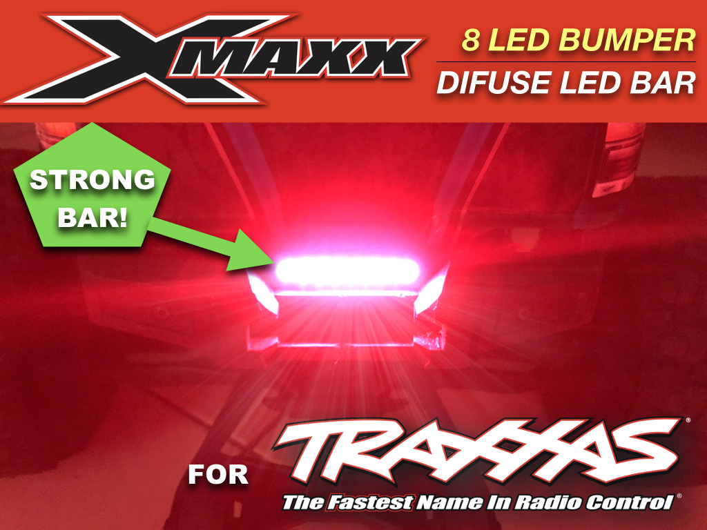 LED Rear Bumper Light Bar for Traxxas X-MAXX 6S 8S waterproof