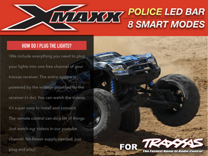 Police LED Lights Kit For X-Maxx 6s 8s Traxxas by Polo Creations Rc