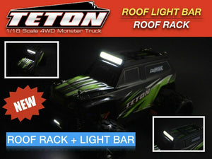 Roof Rack + Light Bar 10 Led for LATRAX TETON Bumper 4x4 waterproof USA