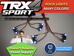 ROCK Lights Kit For TRX4 SPORT Traxxas Waterproof Full Kit by Polo Creations Rc