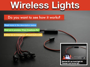 LED Lights Wireless for REDCAT car/truck Front + Rear + Power Distribution Board Piranha