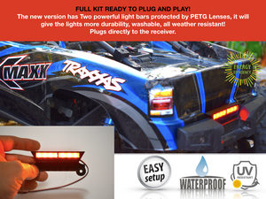 Front Bumper 18! LED DOUBLE Head Lights Lamp Mount for 1/5 Traxxas X-MAXX XMAXX