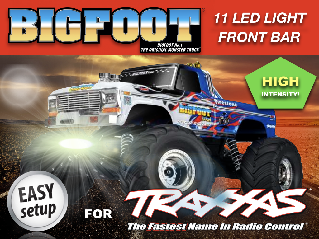Traxxas BIGFOOT Led Light Bar Bumper 2WD RC Monster Truck Polo