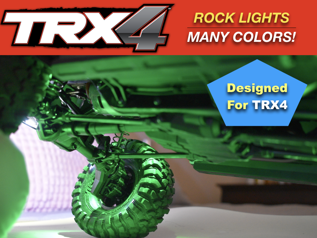 MultiColor ROCK Lights Kit For TRX4 TRX6 Traxxas Waterproof Full Kit b –  Polo Creations RC