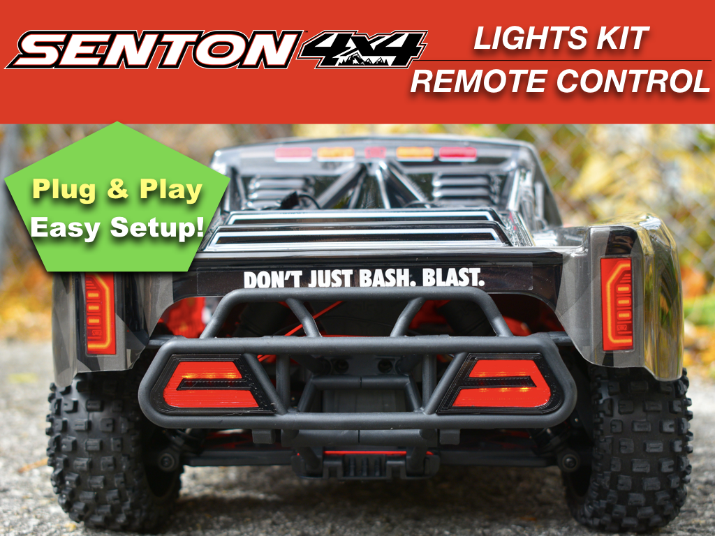 Arrma SENTON 3s BLX MEGA Lights Headlight LED Bar Taillights + Power D –  Polo Creations RC