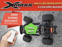 Load image into Gallery viewer, Front Bumper 18! LED DOUBLE Head Lights Lamp Mount for 1/5 Traxxas X-MAXX XMAXX