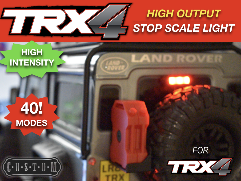 Traxxas TRX-4 LED STOP Light Kit Land Rover Scale Light No Power Supply Needed!!