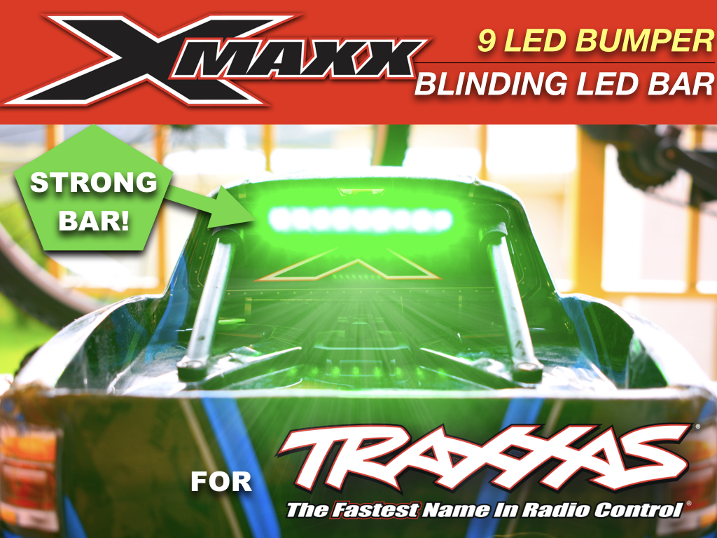 LED Rear STOP Light Bar GREEN for Traxxas X-MAXX 6S 8S waterproof