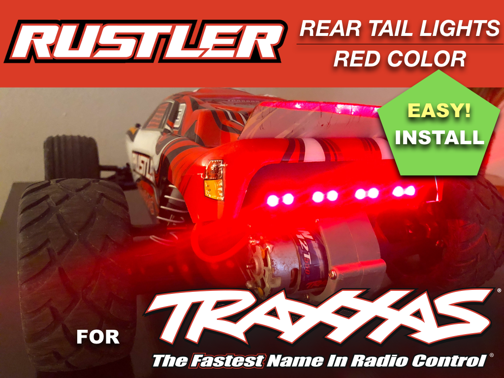 LED Lights 16 LED Rear For Traxxas RUSTLER 2wd waterproof tail lights full