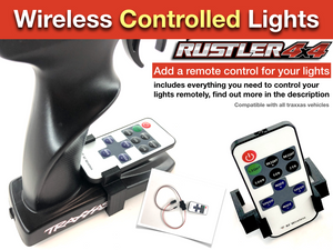 LED Light Bar Front & Rear For Traxxas Rustler 4x4 VXL XL5 waterproof DIY KIT
