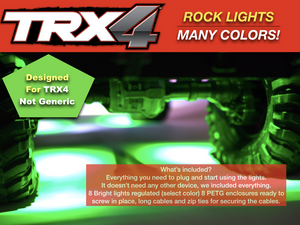 MultiColor ROCK Lights Kit For TRX4 TRX6 Traxxas Waterproof Full Kit by Polo Creations Rc