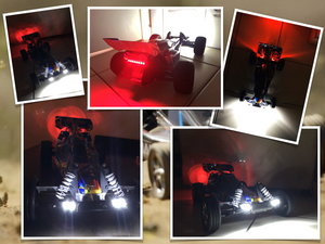 Front Bumper Power LED Light Bar Lamp Mount for 1/10 Traxxas BANDIT RC Car US