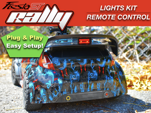 LED Lights Front & Rear For Traxxas FIESTA 4x4 VXL XL5 Bar Kit Rally USA