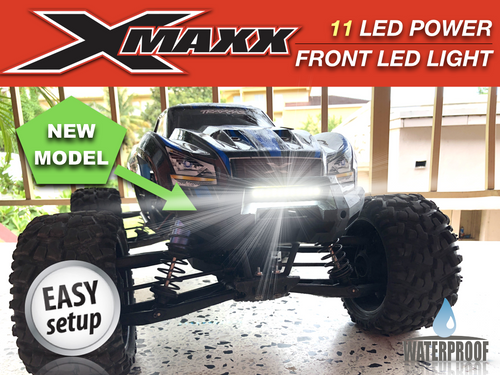 Front Bumper 11 LED Light Bar Lamp Mount for 15 Traxxas X-MAXX XMAXX RC Car US