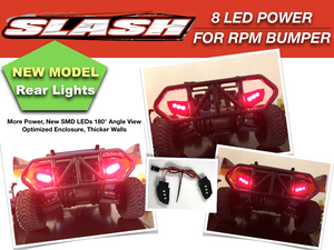 LED lights Front & Rear COMBO for RPM bumpers Traxxas Slash 4x4 2WD waterproof