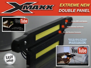 Front Bumper 19! LED DOUBLE Light Bar Lamp Mount for 1/5 Traxxas X-MAXX XMAXX